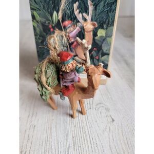 Hallmark AS IS folk art home from the woods ornament Xmas 1995